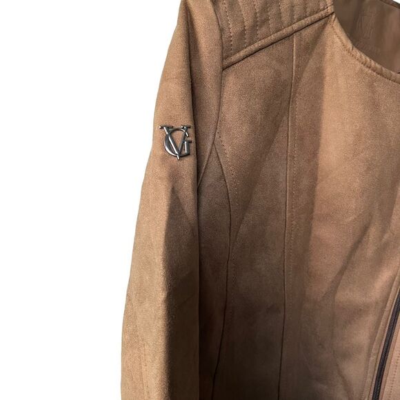 NWT VG World Collection Faux Suede Biker Jacket M - Picture 7 of 8